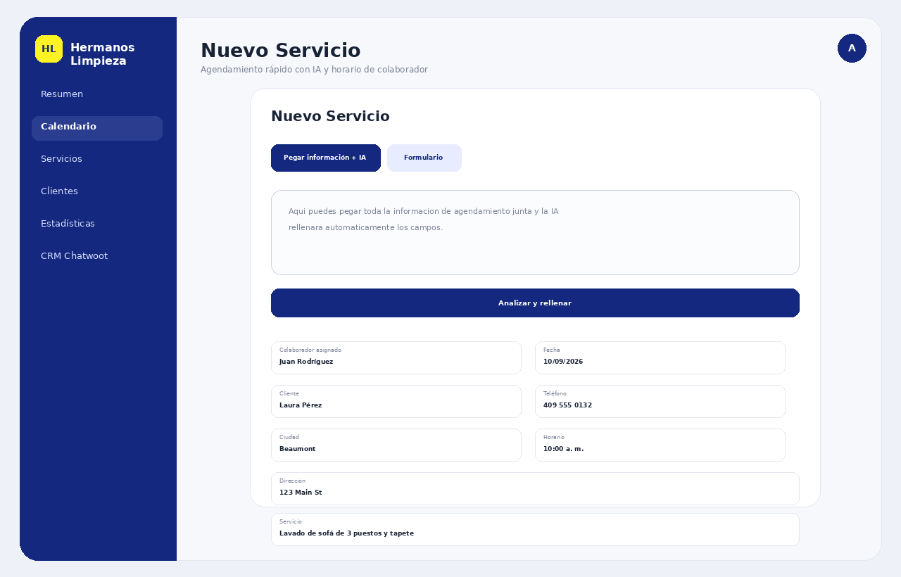 Nuevo servicio con extracción de datos mediante IA